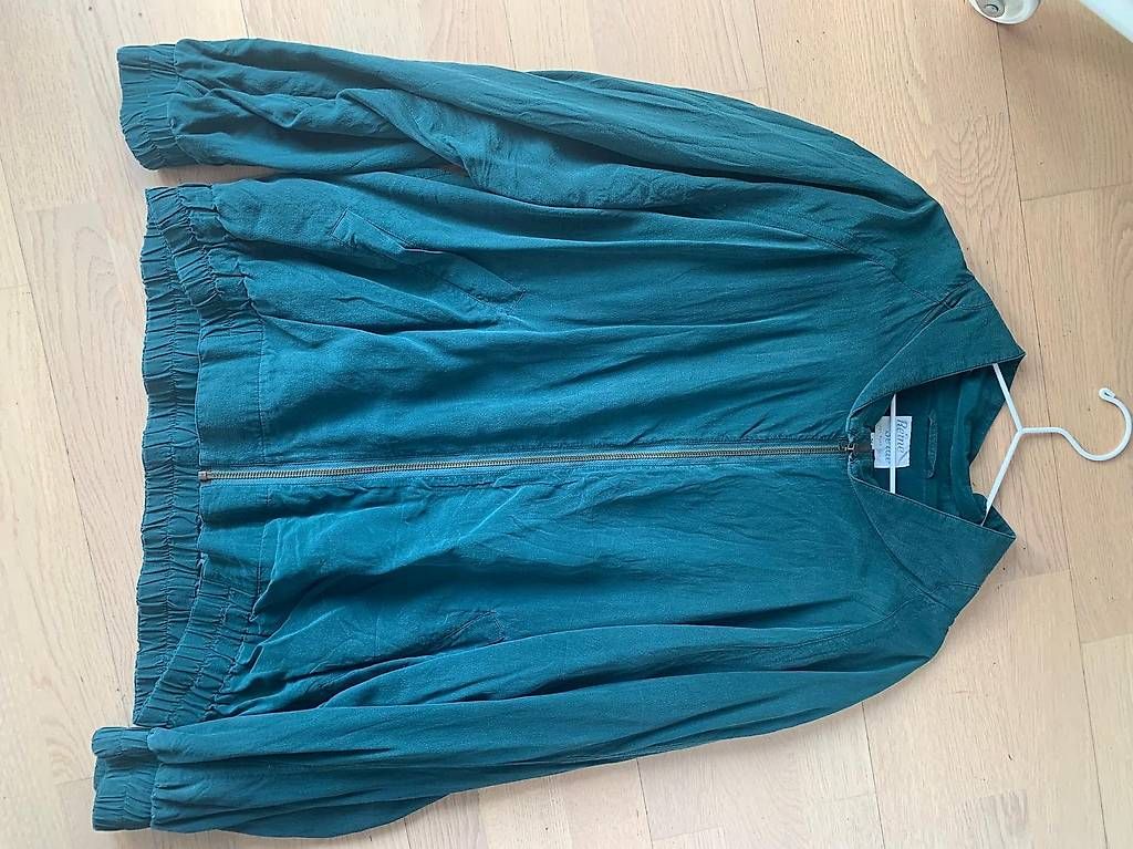 Giacche: 100% Pure Silk Übergangsjacke in dunkelürkis – Usato da Belp venduto da mia_5cm6