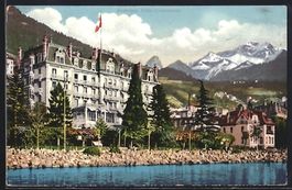 Montreux, Hotel Continental mit Steinufe