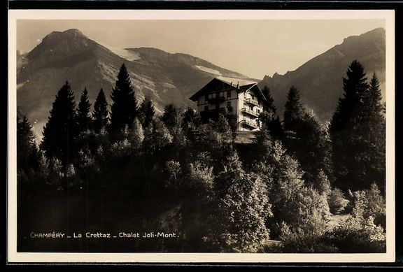 Cartoline postali: Champéry, La Crettaz, Chalet Joli-Mont – Usato da Berlin venduto da bartko-reher