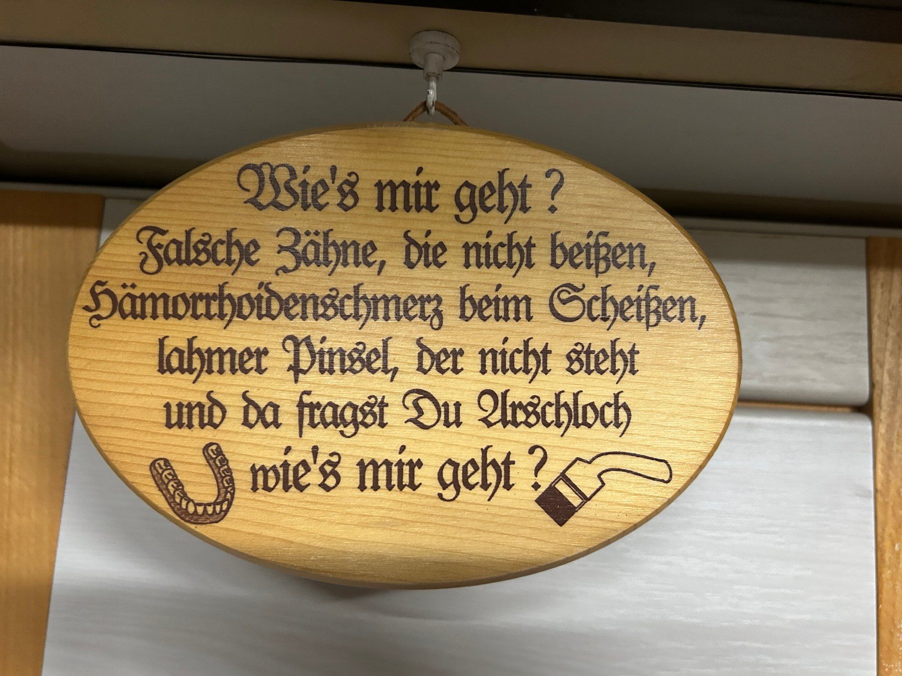 Insegne: Schild: Wie es mir geht. – Nuovo (secondo la descrizione) da hägendorf venduto da hsh4614
