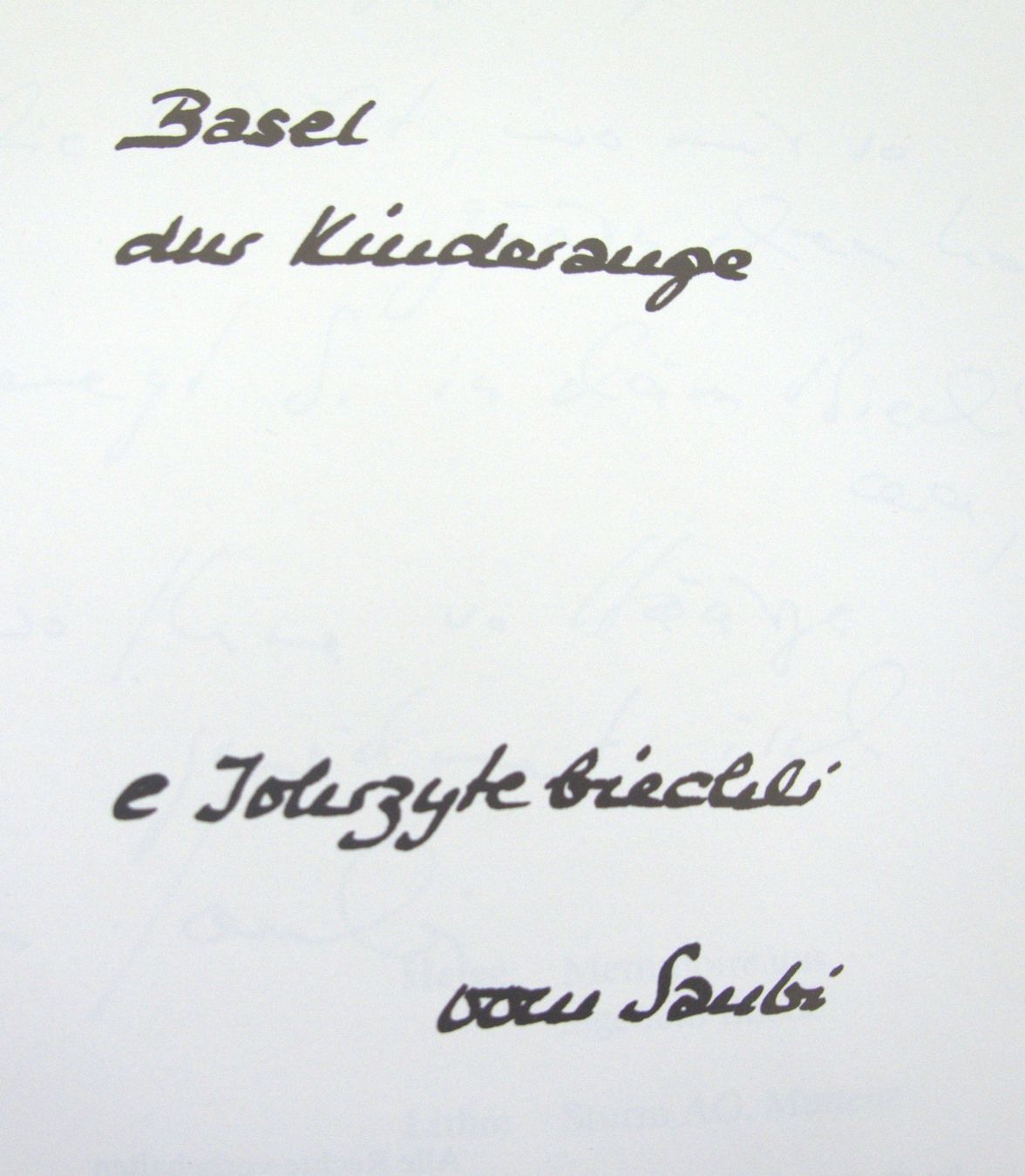 Libri: Basel dur Kinderauge - G. Saubermann – Usato da Rheinfelden venduto da bigi0956 1