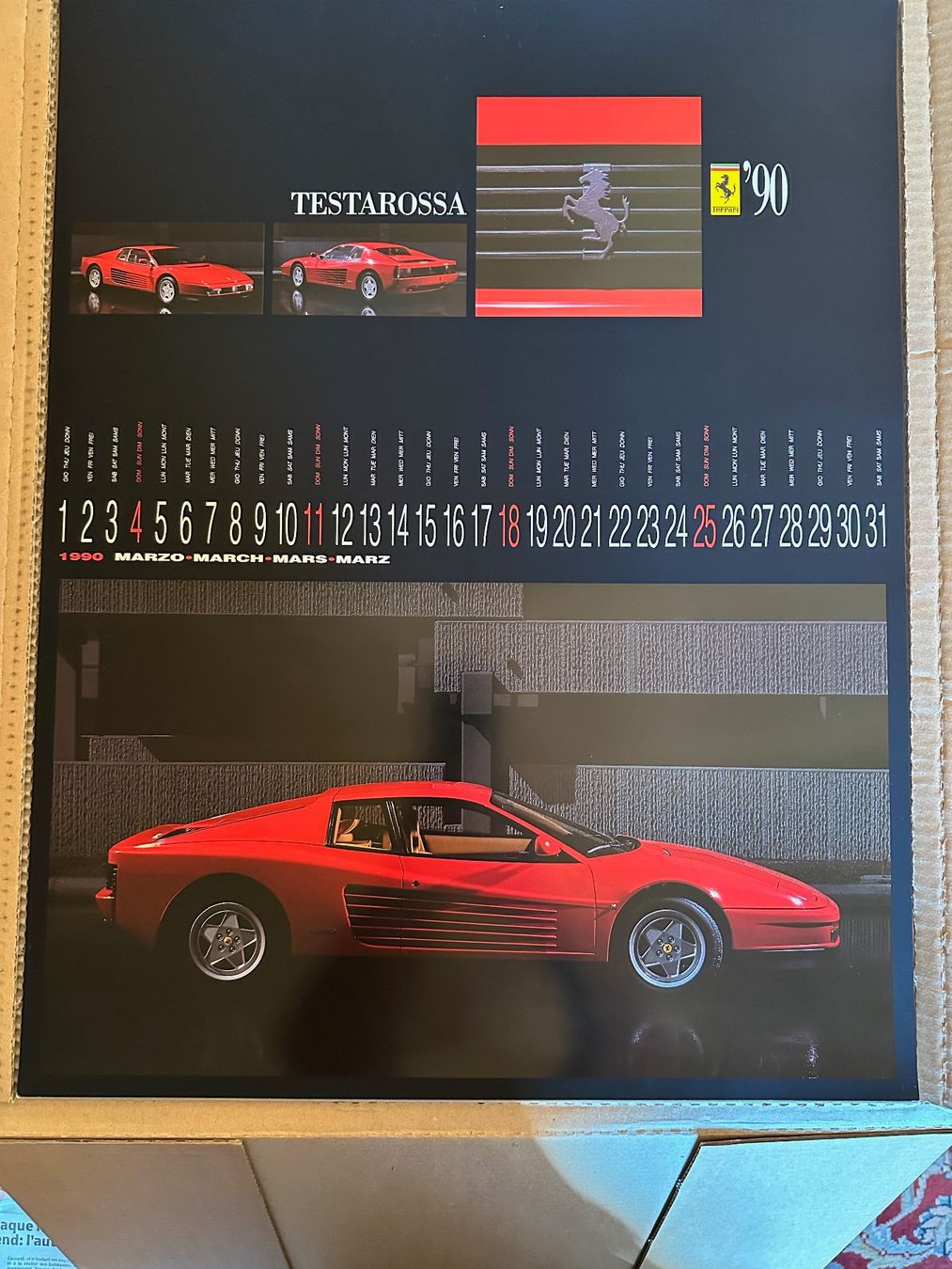 Kalender: Calendrier Ferrari de 1990 – Gebraucht aus Ste-Croix von mjmg 3
