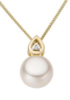 Perlenanhänger Schmuck Geschenk Gold 333