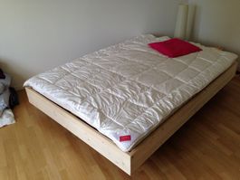 Arven - Zirben - Komplett- Bett Massivholz 160 x 200 cm