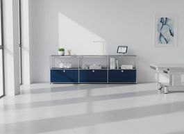 USM Haller Regal 3x2 Stahlblau / Neu (mit A Gestänge)