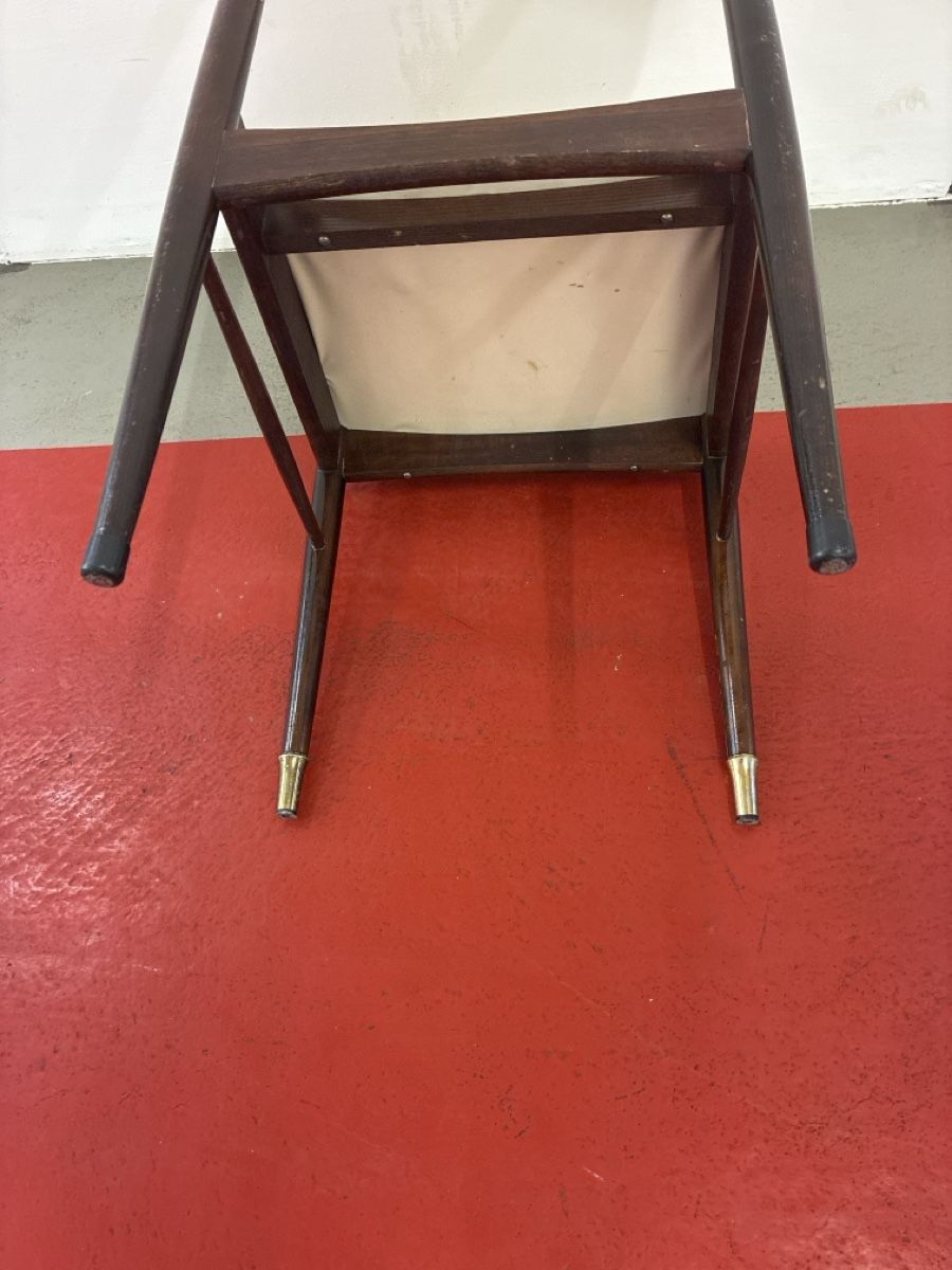 Sedie: Vintage Stuhl mit cremefarbenem Bezug, – Usato da Murgenthal venduto da casatualiq 4