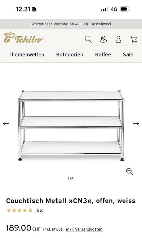 Tische: Couchtisch von Tchibo – Gebraucht aus Aeugst am Albis von puma1506