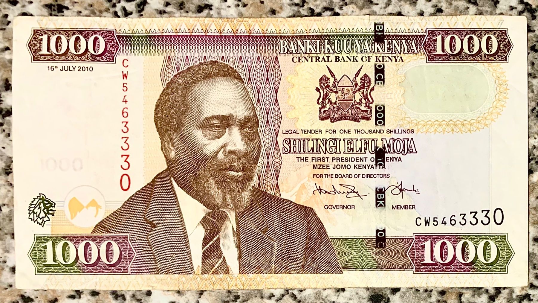 Banconote: 1000 Shillings Kenia 2010!!! – Usato da Oberentfelden venduto da NunoLouro 1