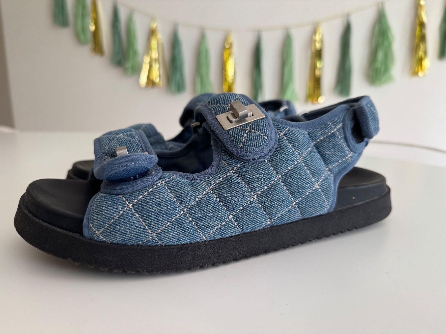 Dune London Scarpe da donna: Dune, Sandalen, Gr. 40, Jeansstoff – Usato da Zürich venduto da SandrinePB