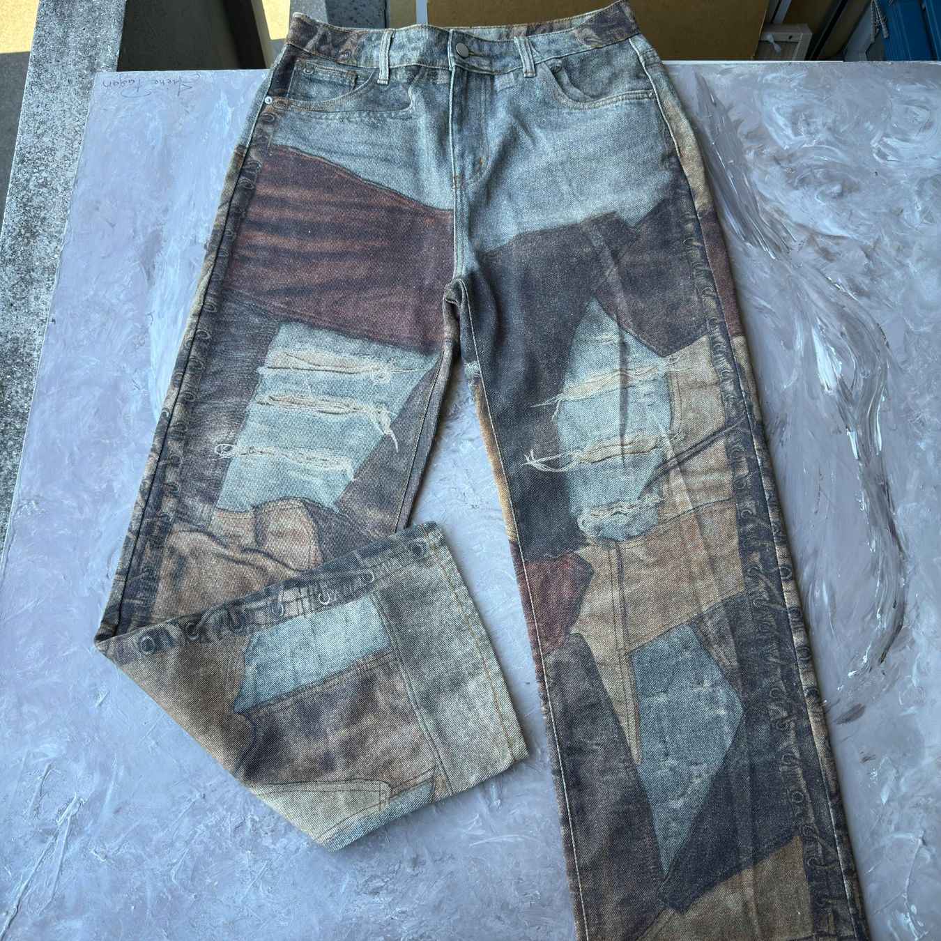Jeans: Jean Imprimé Patchwork Trompe-l'œil – D'occasion à Thônex par Suisse.Shopping 4