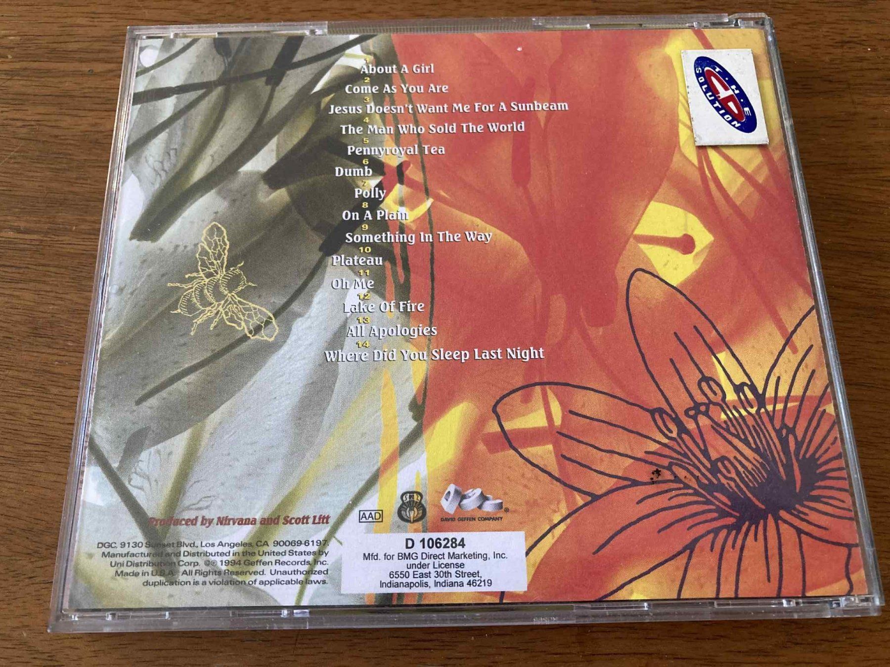CDs: Nirvana - Unplugged in New York (Live) CD – Gebraucht aus Lausanne von sim_bc8q 1