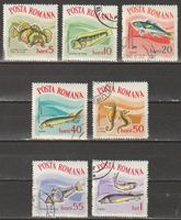 Timbres Romania et Oman poissons 1968 1970