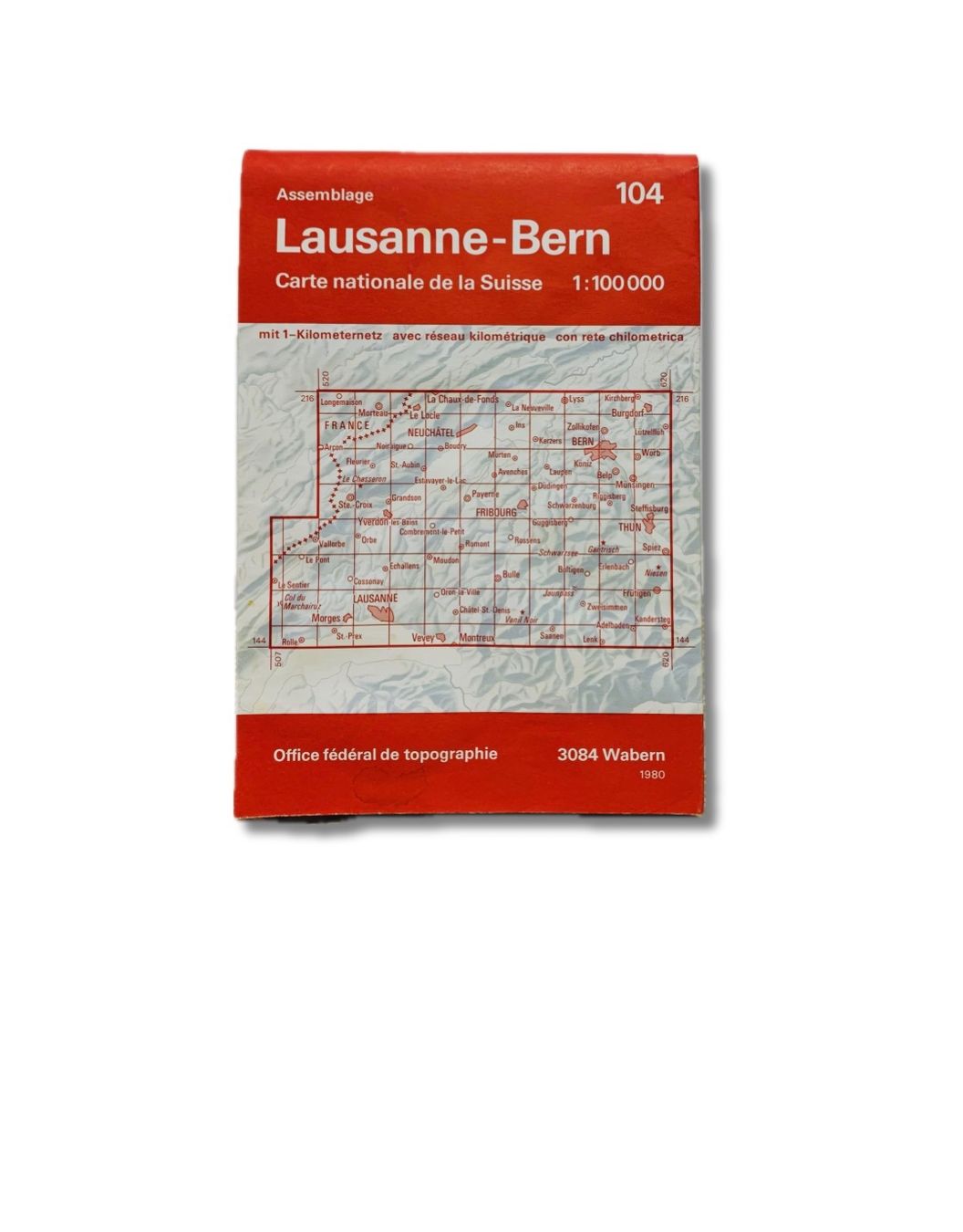 Landkarten & Atlanten: Landkarte Lausanne-Bern – Gebraucht aus Basel von Budas