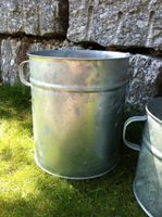 Kübel mit zwei Griffen verzinkt, 30 Liter Inhalt, 38 cm hoch