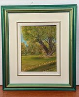 Framed Autumnal Landscape Oil Painting - Signed Artwork