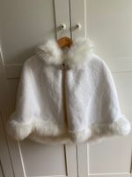 Weisses Winter Hochzeit Cape Bolero mit Kunstfellrand
