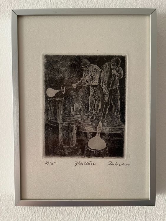 Print "Glasbläser" 69/75 signed Meier? 1