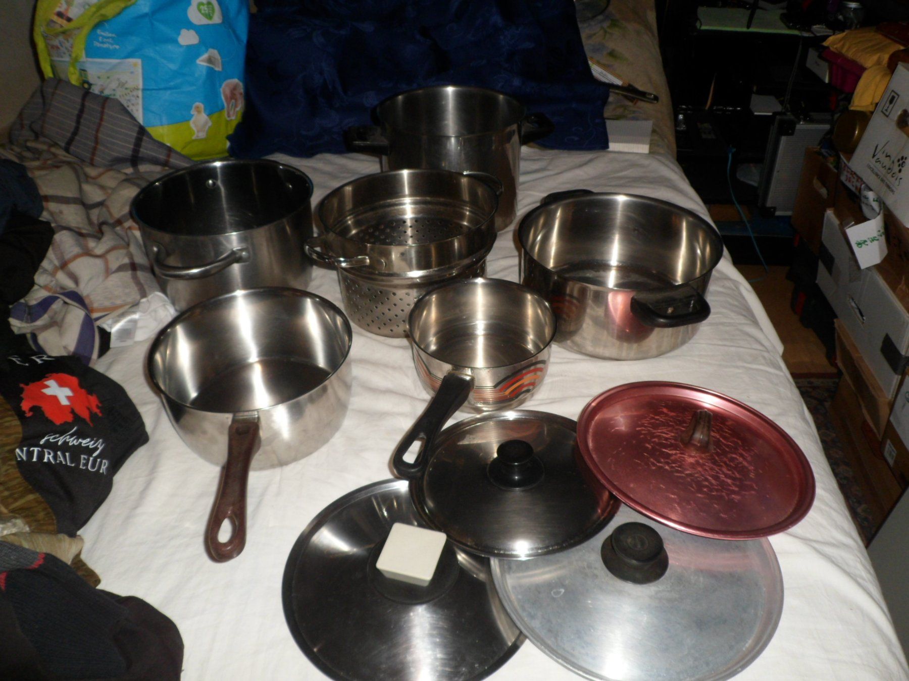Padelle: pfanne mit deckel 6stk+4stk/10teile  silfer – Usato da Zuchwil venduto da t.rachel 6