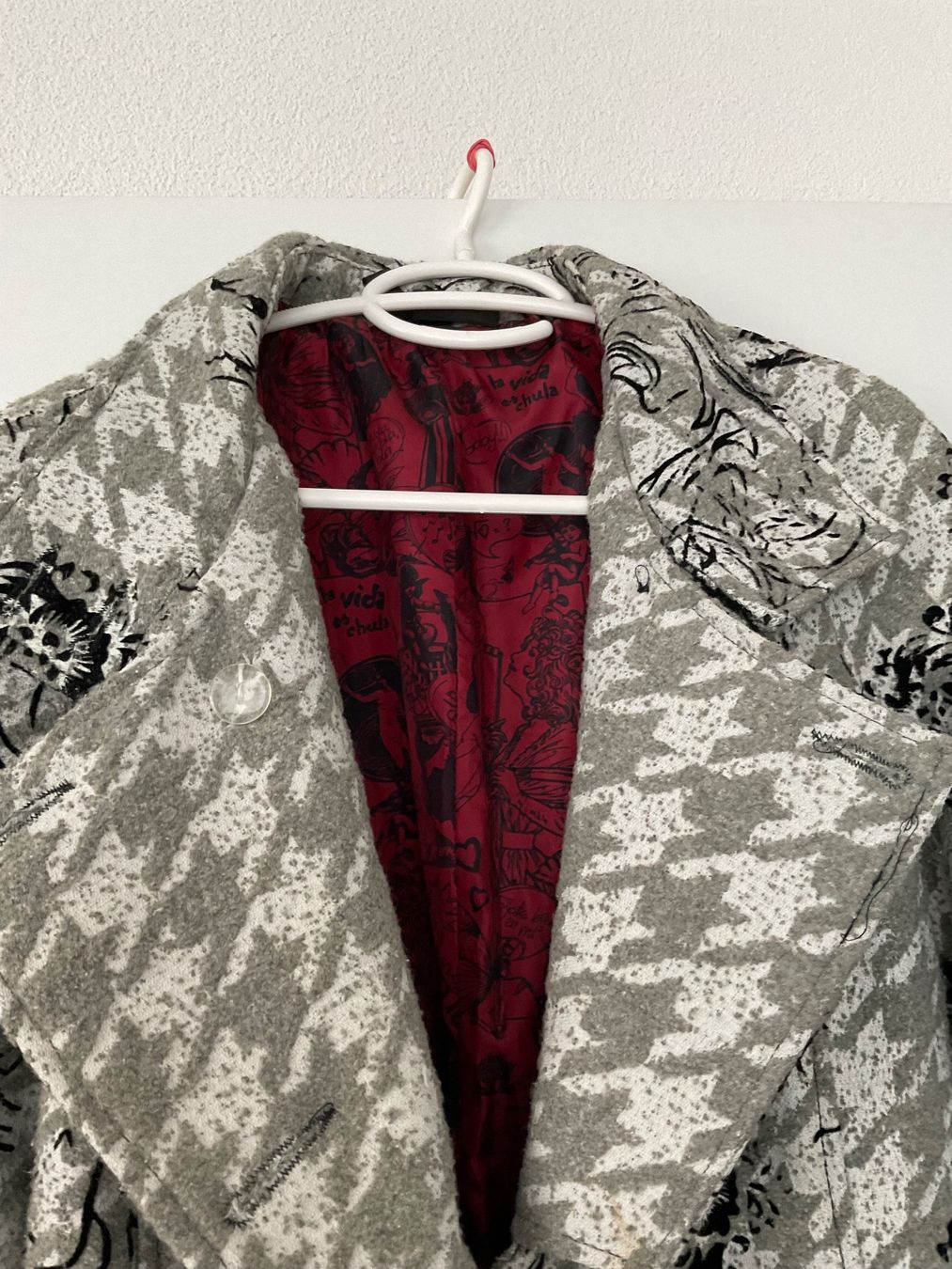 Desigual Cappotti: Desigual Wintermantel, grau/schwarz gemustert, Grösse 40 – Usato da Erlinsbach SO venduto da Adica 2