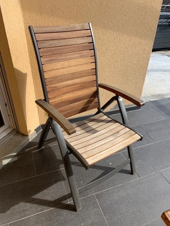Gartenstühle aus Holz (5 Stk). Kaufen auf Ricardo