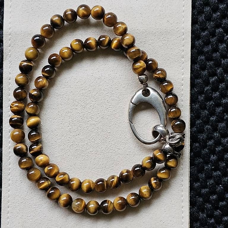 Ketten: Collier en véritable Oeil de Tigre, envoi compris  – Gebraucht aus Orbe von Adaline.64
