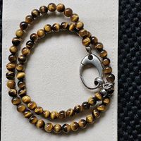 Collier en véritable Oeil de Tigre, envoi compris 