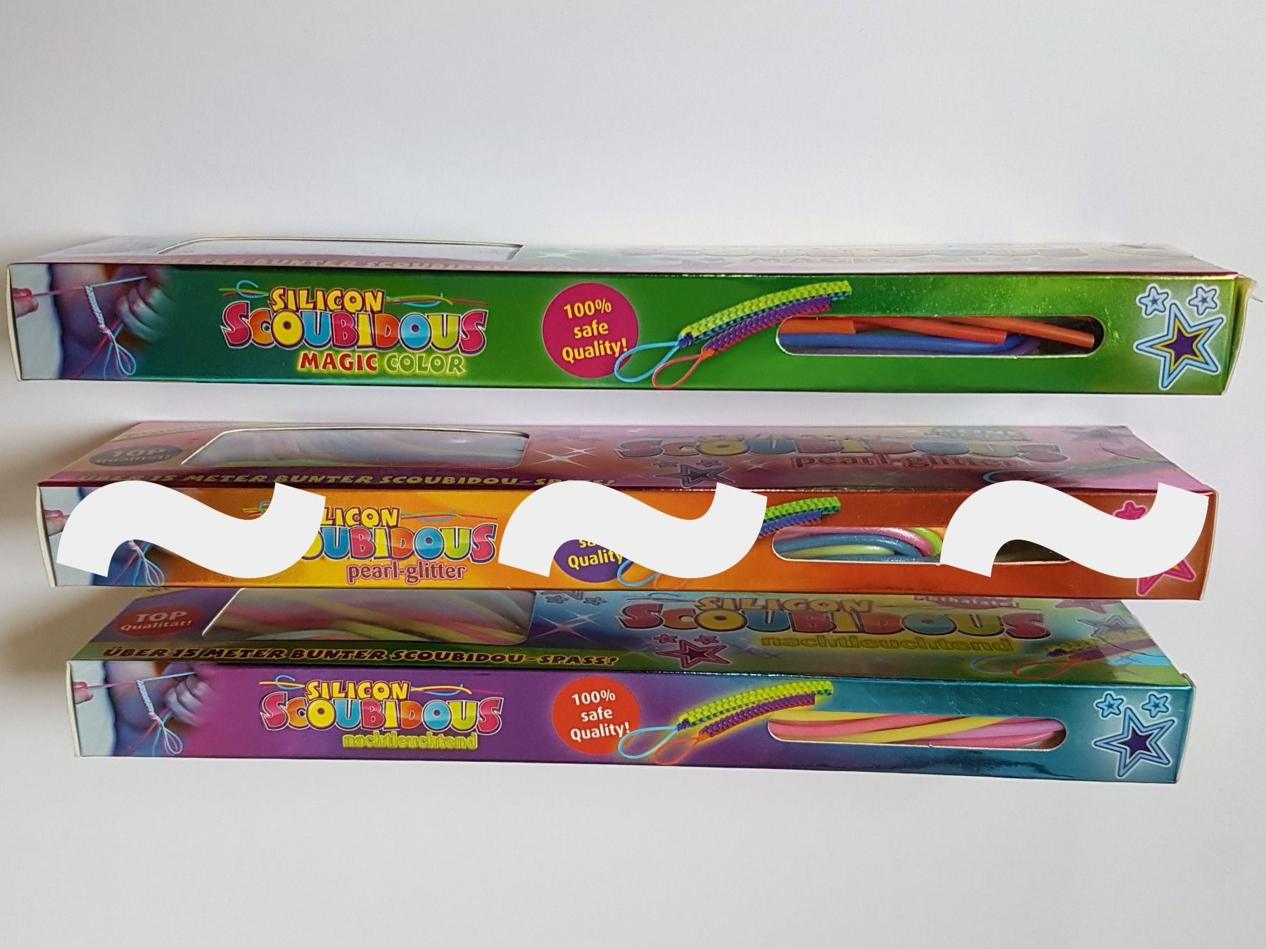 Kit bricolage: Silikon SCOUBIDOUS 2 Sorten à 15 m / NEU – Nuovo e nell'imballaggio originale da Dürrenäsch venduto da Bastelnde 2
