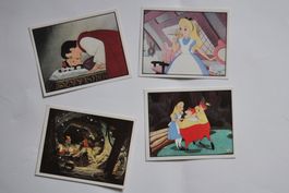 4x Disney Panini Bilder Schneewittchen + Alice im Wunderland