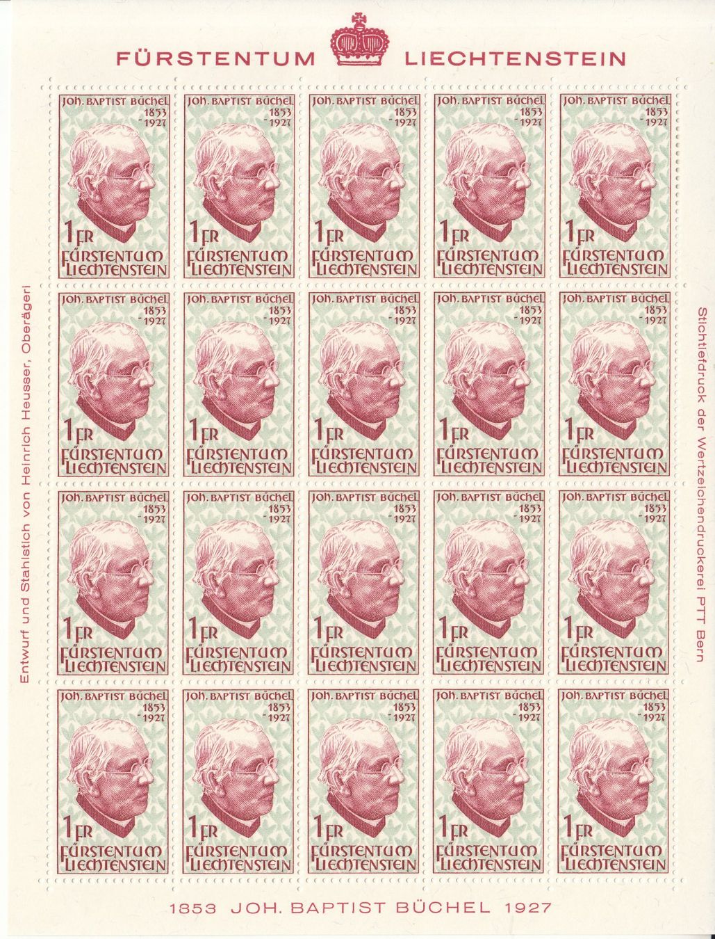 Alle Briefmarken: LBK 419 Zierbogen postfrisch – Gebraucht aus Bürglen TG von StampGraf