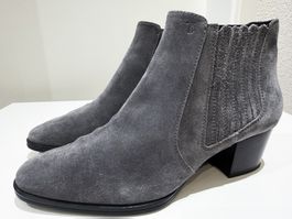 Tod’s Chelsea Boots Wildleder Grau Gr 37 Damen Stiefeletten