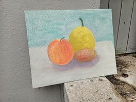 Gemälde Obst Stillleben 41x33 cm Leinwand gute Qualitätt