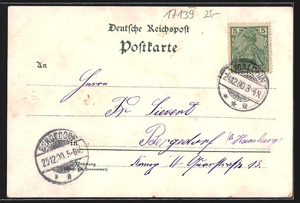 Cartoline postali: Glitzer-Perl-Lithographie Malchin, Realg – Usato da Berlin venduto da bartko-reher 1