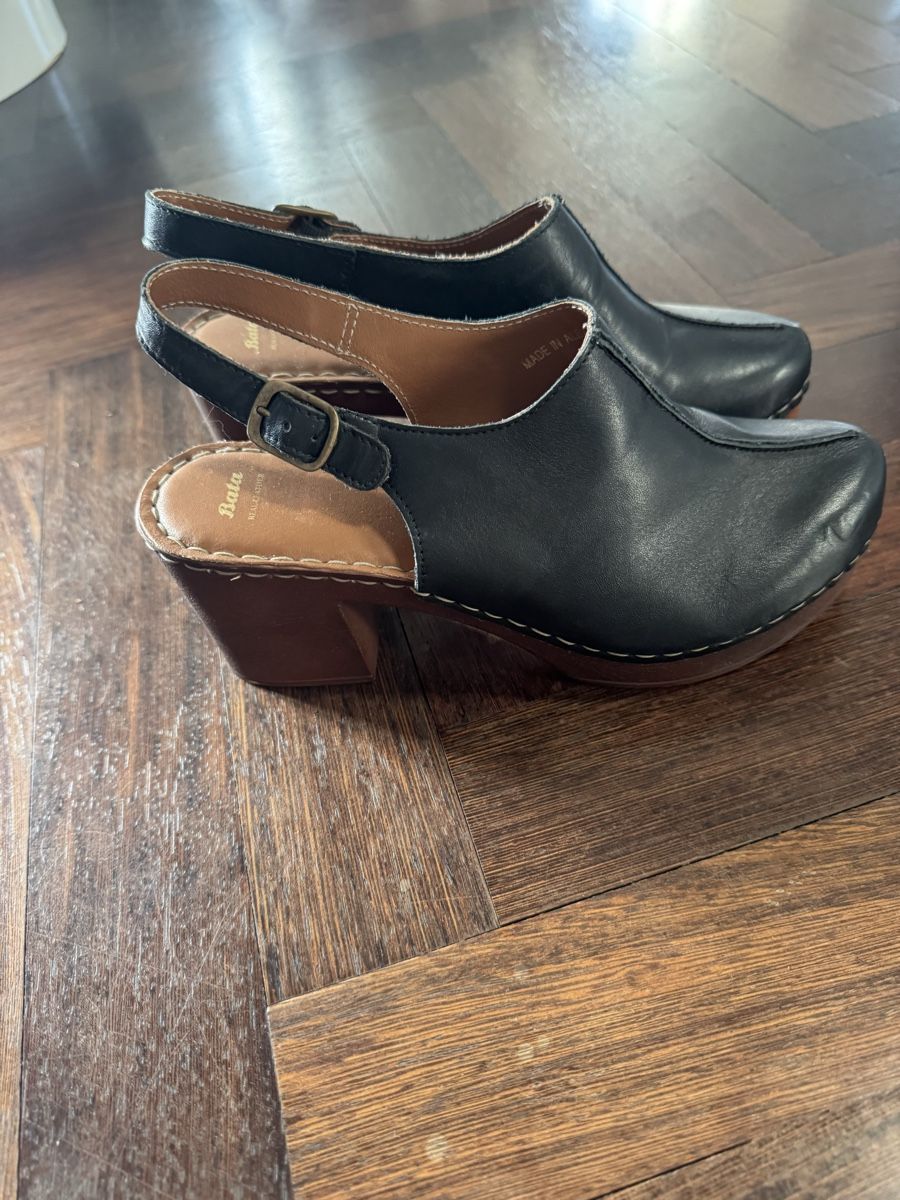 Damenschuhe: Bata Slingpumps/Clogs Leder Schwarz – Neu (gemäss Beschreibung) aus Nidau von leo_h2vb 4