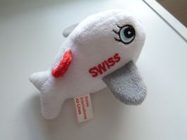 Mini SWISS Plüschflieger Flieger Flugzeug  Kind