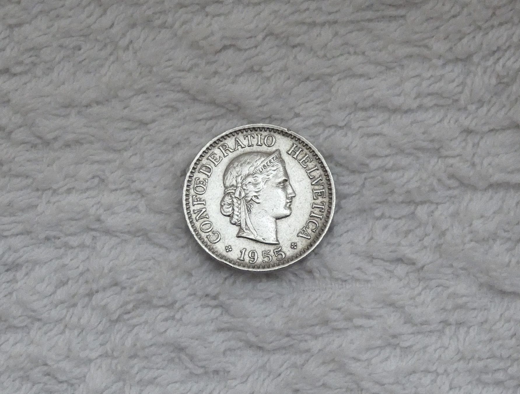 Tutti le monete: 10 centimes/rappen 1955 – Usato da Nyon venduto da Ilmi09