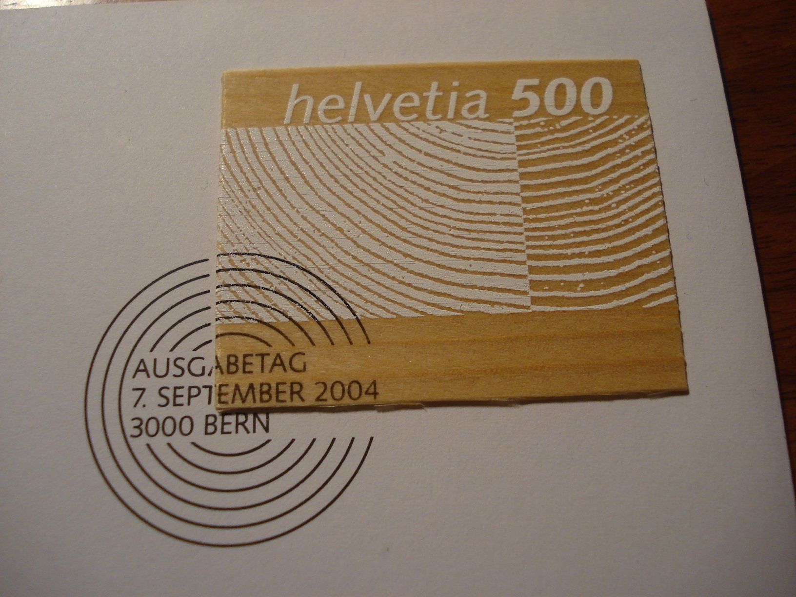Alle Briefmarken: FDC 2004, Holzmarke, ungelaufen – Gebraucht aus Niederwil AG von morostahu