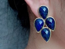 Mina Lapislazuli Ohrstecker Edelstein Boucles Lapis-lazuli
