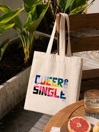 Tote Bag Queer and Single
