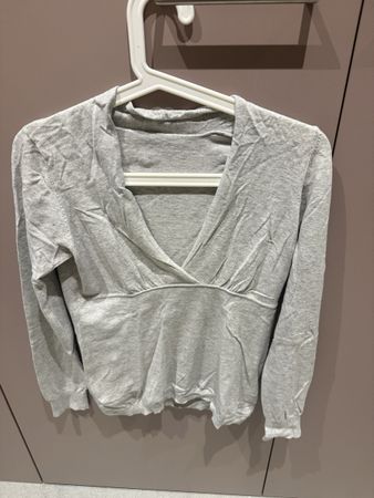 Damen Pullover Baumwolle grau Grösse 38 guter Zustand