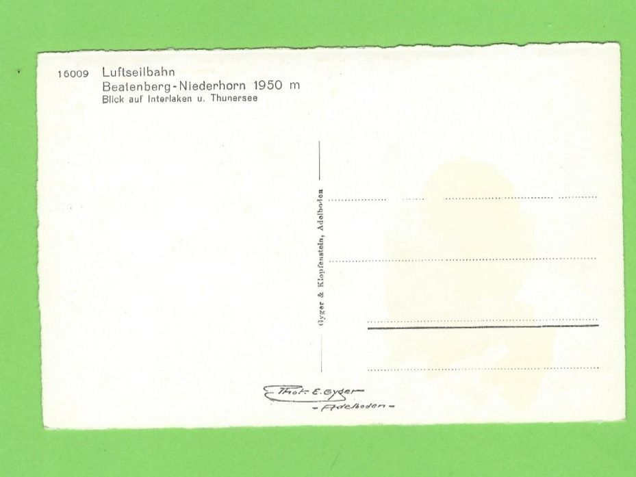 Cartoline postali: Luftseilbahn Beatenberg - Niederhorn – Usato da Zürich venduto da t24_de 1