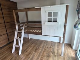 Flexa Kinder Hochbett + Betterhöhung - Massivholz, TOP !!