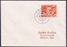 1955, attraktiver Kleinbrief von S.Gottardo (Tessin)