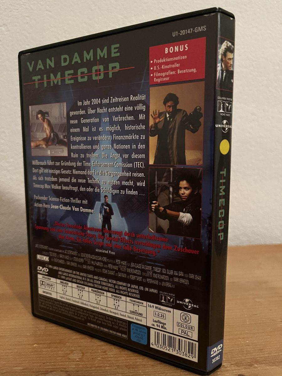 Tutti i DVDs: Van Damme - Timecop DVD - Action-Klassiker – Usato da Bassersdorf venduto da McRob00 2