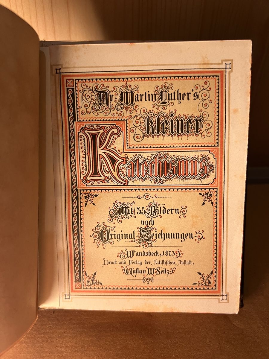 Libri: Luther Kleiner Katechismus 1873 mit 55 Bildern – Usato da Muralto venduto da dan_pf8r 5