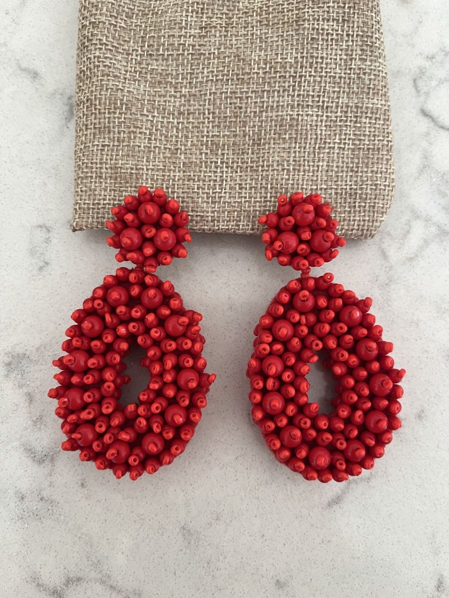 Orecchini pendenti & Orecchini a lobo: Statement earrings, new, red color, summer must have! – Nuovo (secondo la descrizione) da Mies venduto da nic_yk5d 6