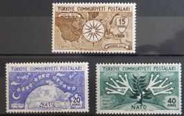 Türkei Kat. 1388-1390 ** 1954 Kat. 25 Euro