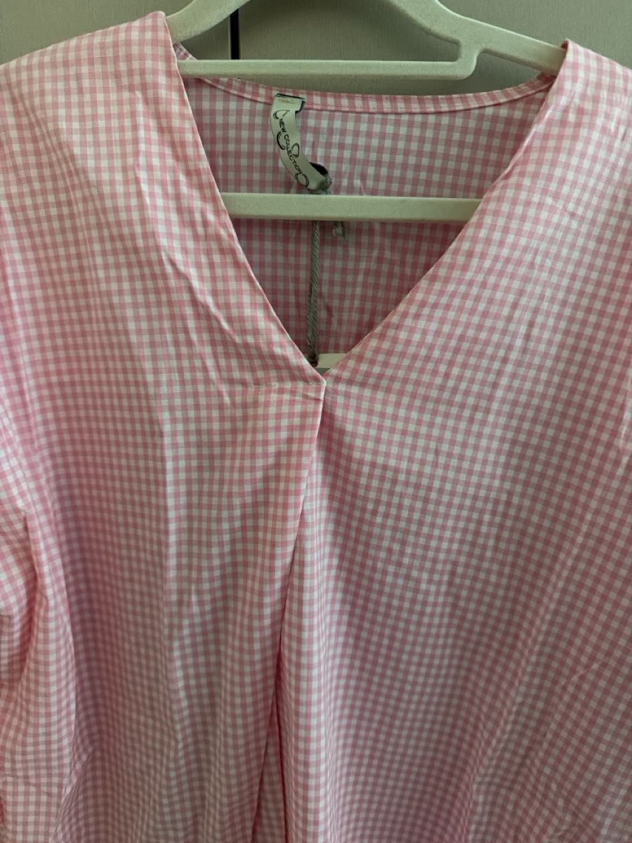 Camicette: Pink Gingham Blouse, New Collection, Size Large, Chic! – Nuovo (secondo la descrizione) da Paradiso venduto da Ixaya.studio 1