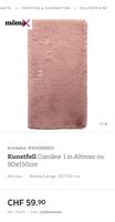 Kunstfell Teppich "Caroline" Altrosa, 80x150cm NEU