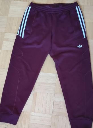 Pantalon de survêtement Adidas bordeaux - Taille M, parfait
