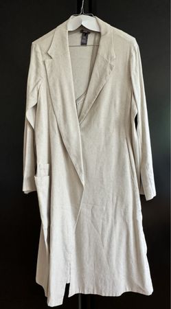 Manteau Lilith en lin, taille XL/44, beige clair d'été.